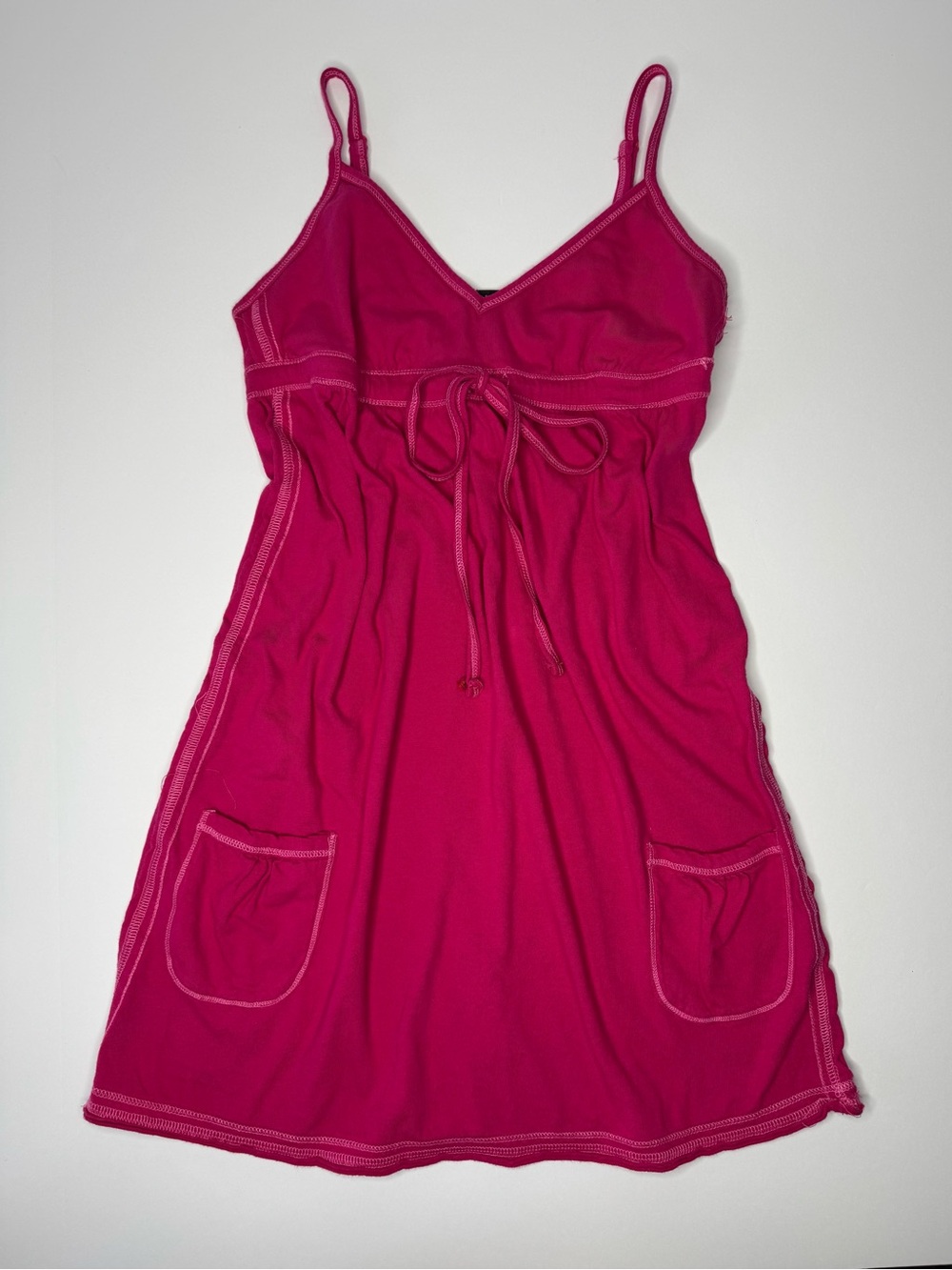 Guess Jeans Pink Babydoll Cami Tank Y2K Pocket Top
